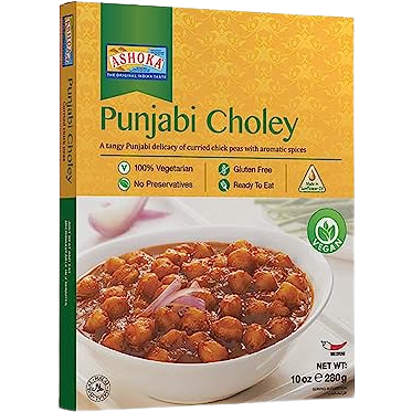 Case of 20 - Ashoka Punjabi Choley Vegan Ready To Eat - 10 Oz (280 Gm)