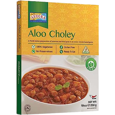 Case of 20 - Ashoka Aloo Chole Vegan Ready To Eat - 10 Oz (280 Gm)