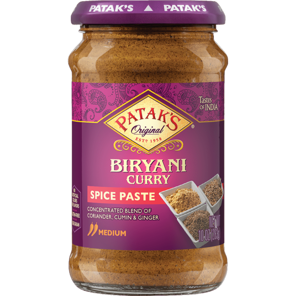 Case of 6 - Patak's Biryani Curry Spice Paste Medium - 10 Oz (283 Gm)