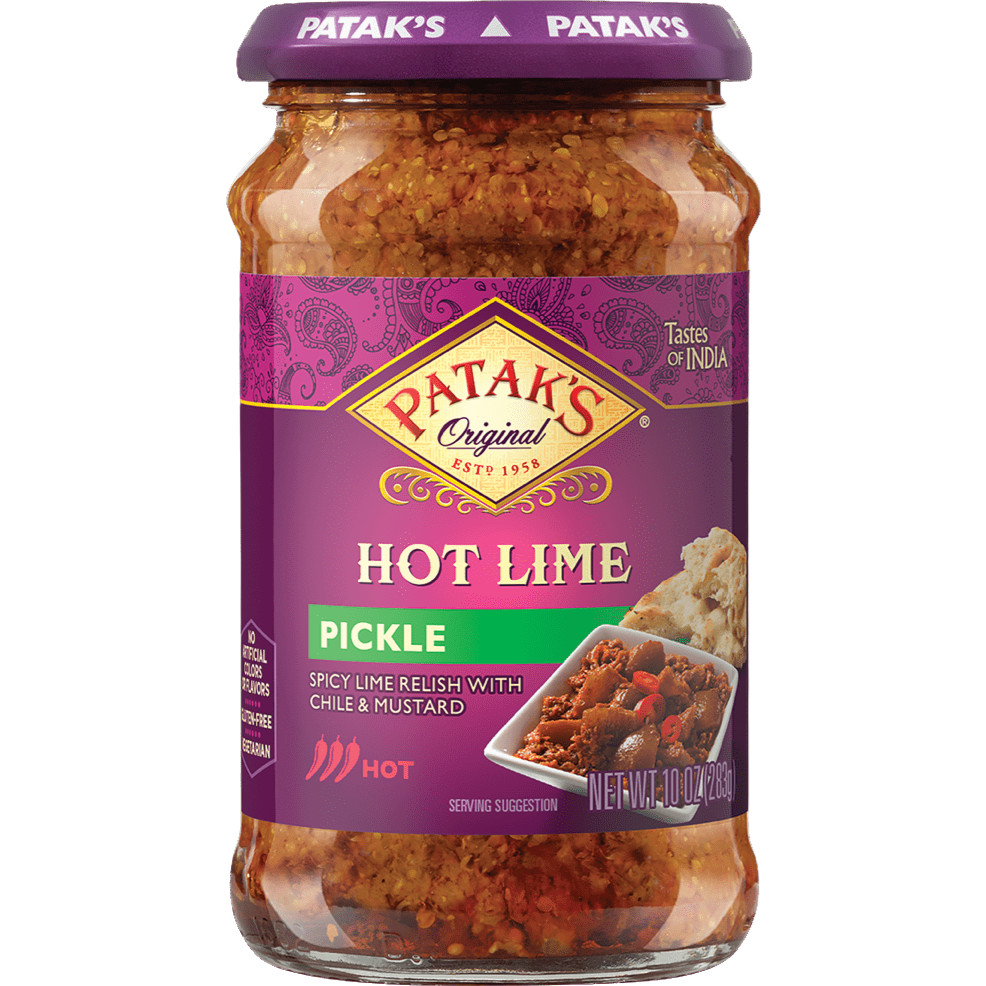 Case of 6 - Patak's Hot Lime Pickle - 10 Oz (283 Gm)