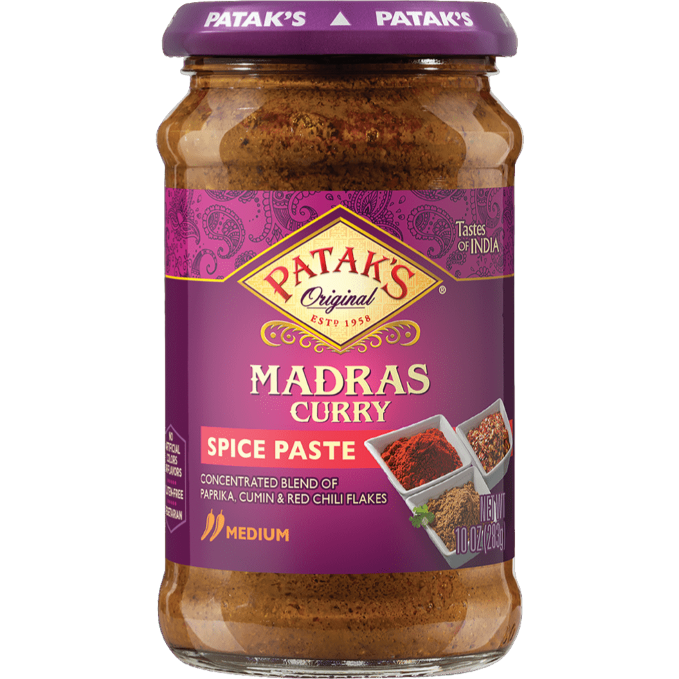 Case of 6 - Patak's Madras Curry Medium Paste - 10 Oz (283 Gm)