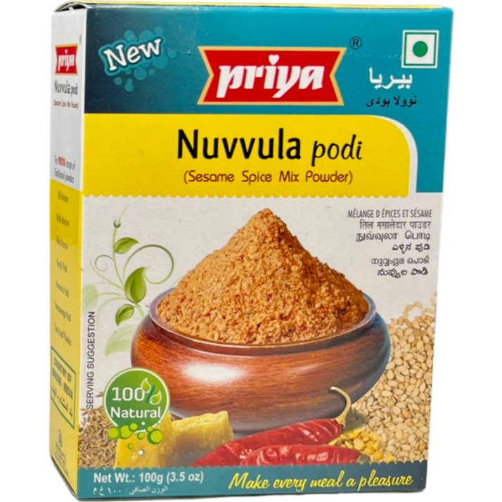 Buy Online Priya Nuvvula Podi Seasme Spice Mix Powder - 100 Gm (3.5 Oz)  [50% Off] -  973986