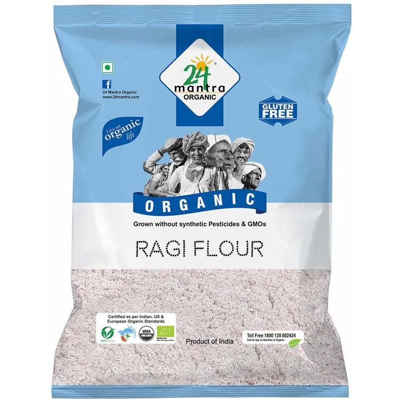 24 Mantra Organic Ragi Flour - 2 Lb (908 Gm)