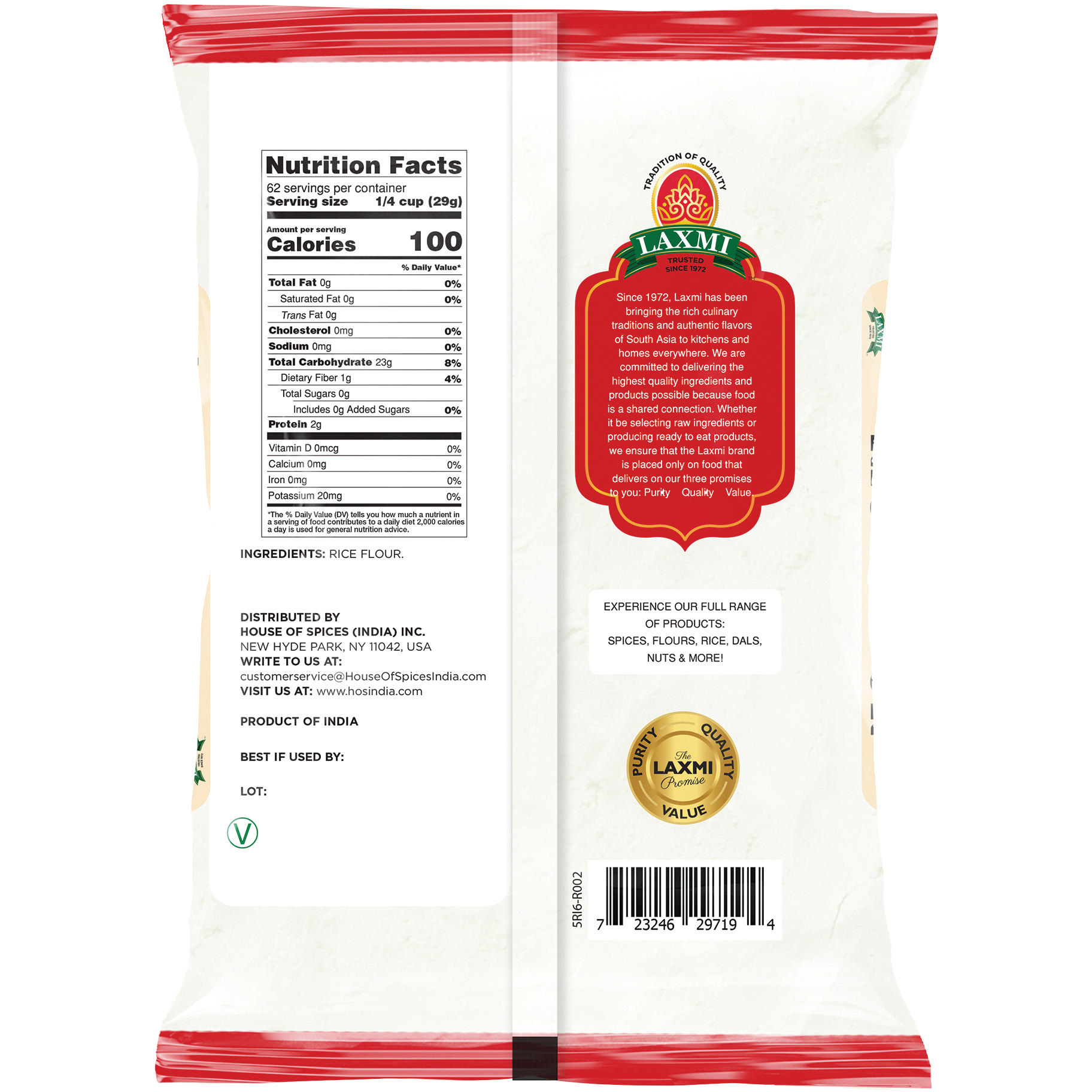 Laxmi Rice Flour - 4 Lb (1.81 Kg)