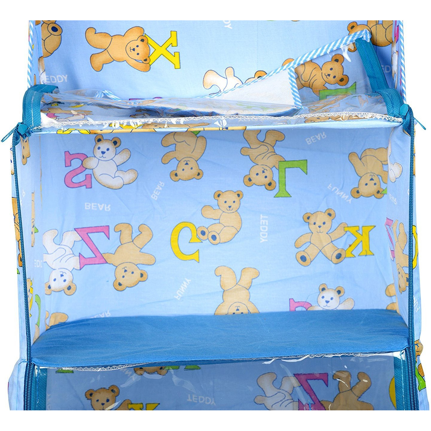 Love Baby Economical Teddy Bear Kids Cupboard 3 Step - DKBC14 Blue