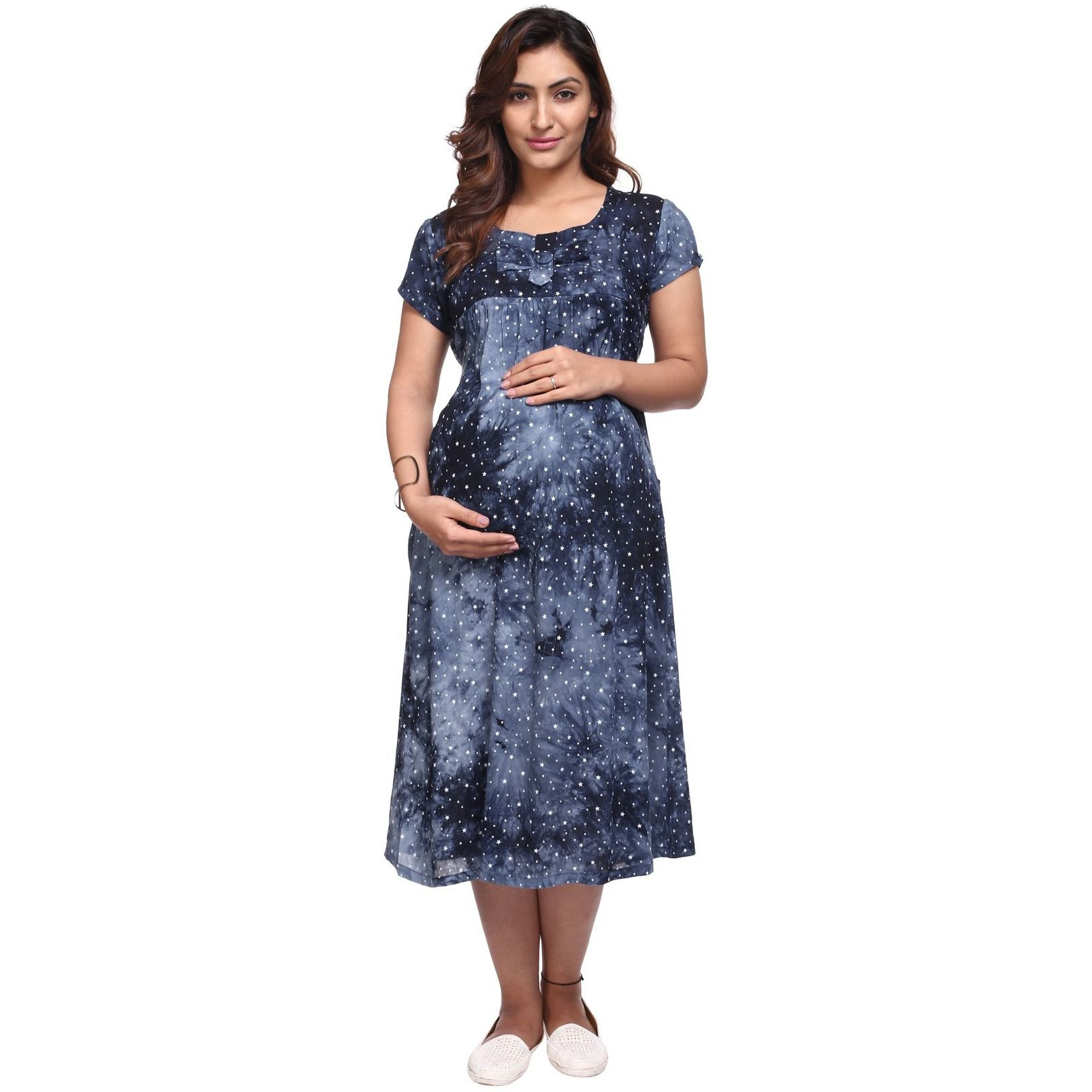 Buy online Blue Printed Maternity Wear from clothing for Women by