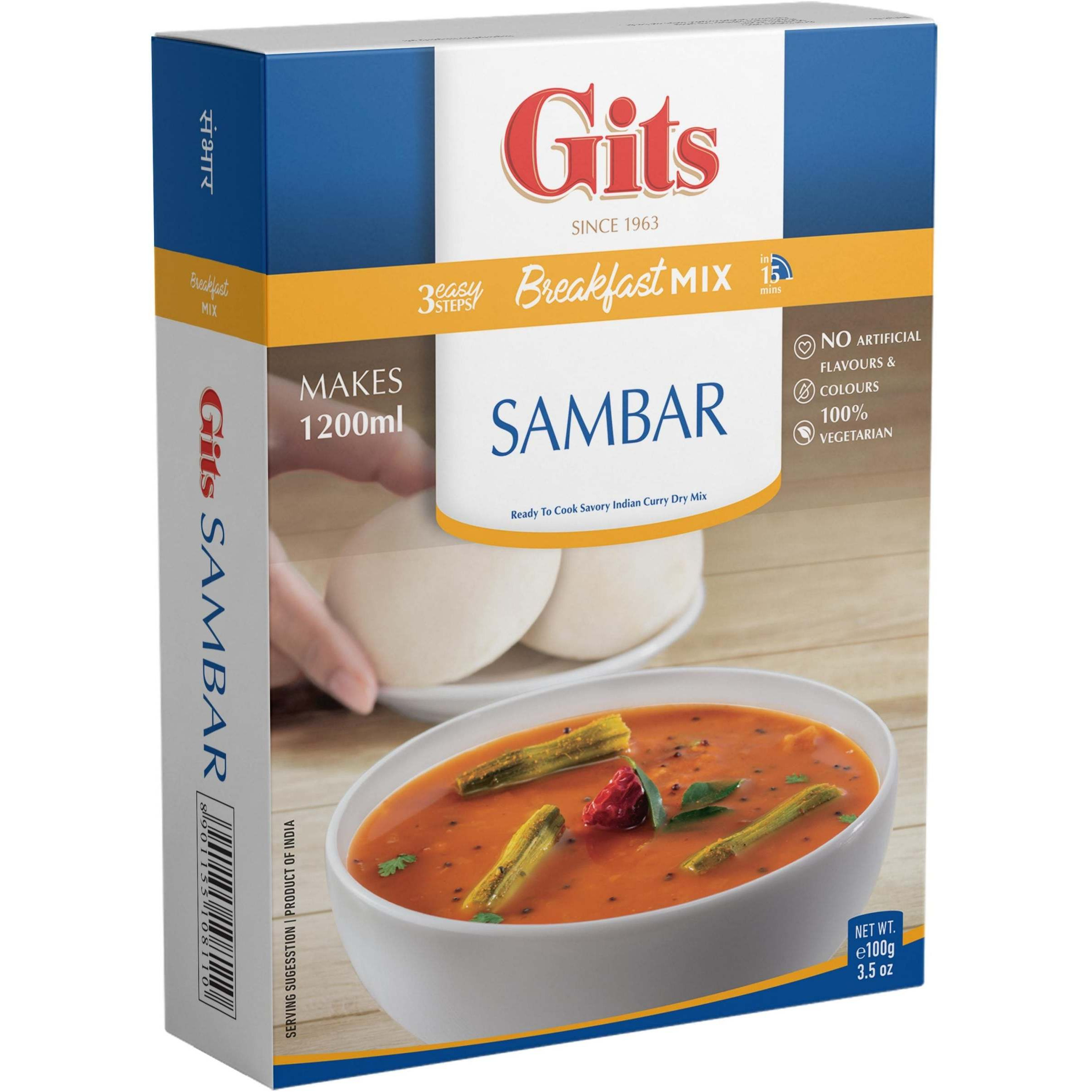 Gits Sambar (Breakfast Mix) - 3.5 Oz (100 Gm)