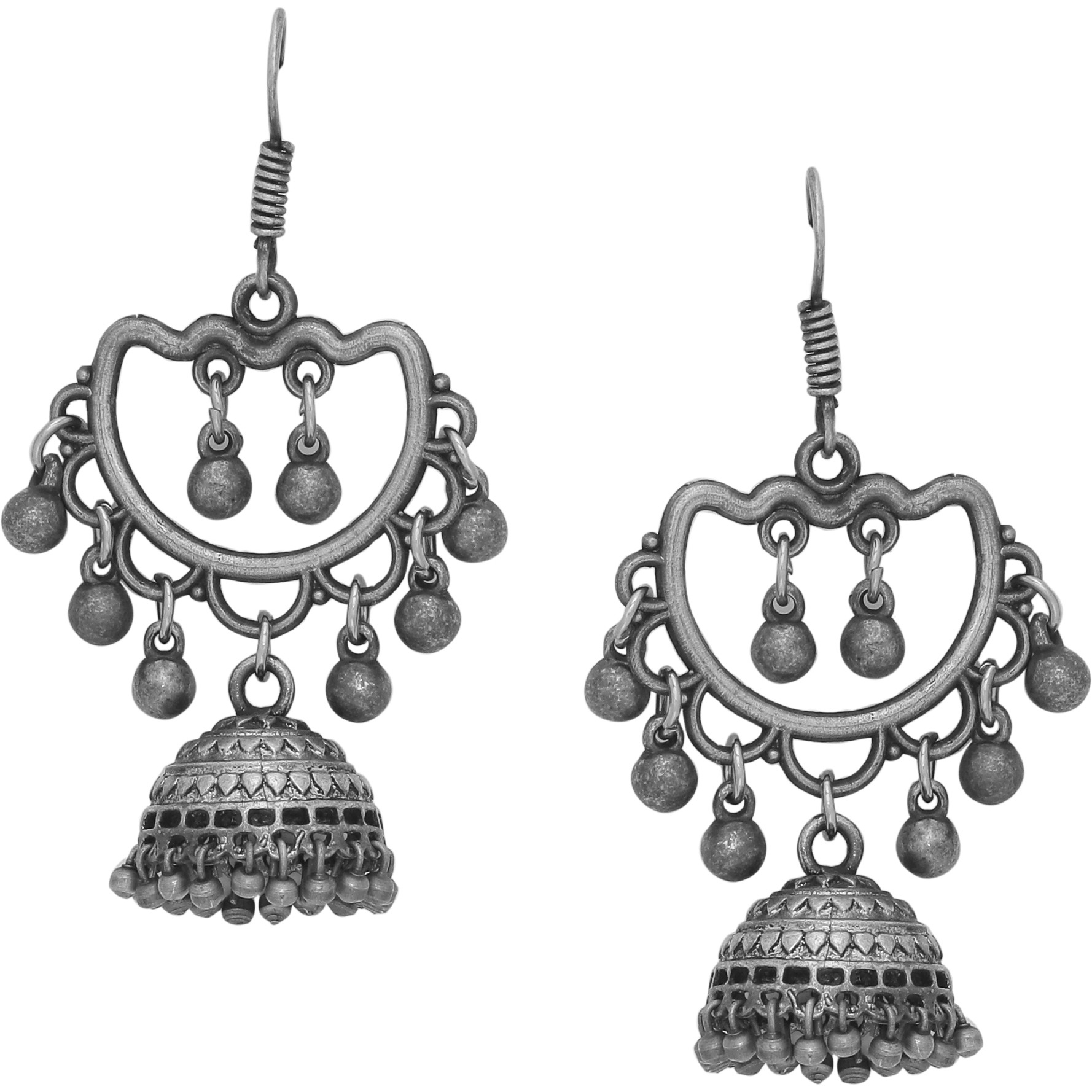 Buy Online Beautiful Silver Plated Jhumka Earrings By Silvermerc ...