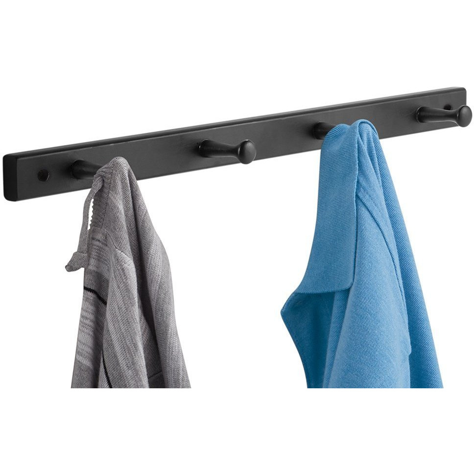 Winmaarc Wall Mount Wood Storage Rack Hanging Hooks for Jackets, Coats, Hats and Scarves