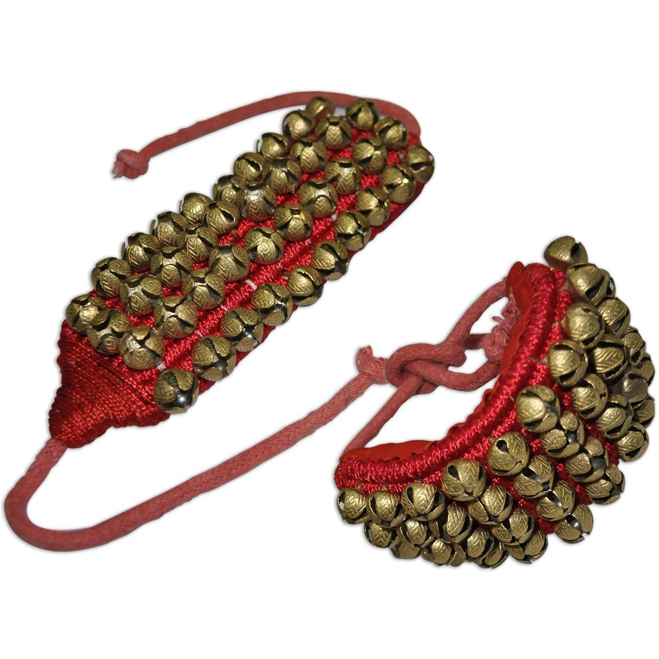 Winmaarc Handmade Indian Classical Ghungroo Dance Accessories Bharatnatyam, Kuchipudi, Odissi Ghungru For Dancers Feet (40 bells + 40 bells)