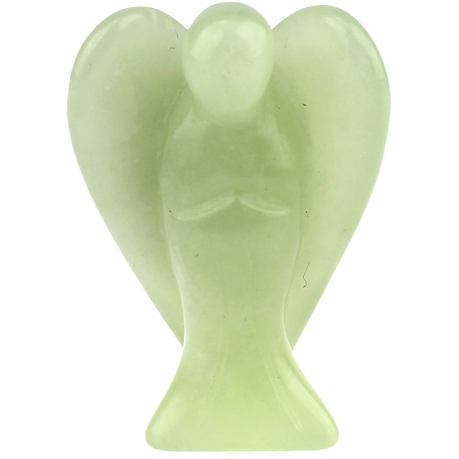 Winmaarc Jade Stone Angel Carved Psychic Guardian Healing Spiritual Reiki Gemstones