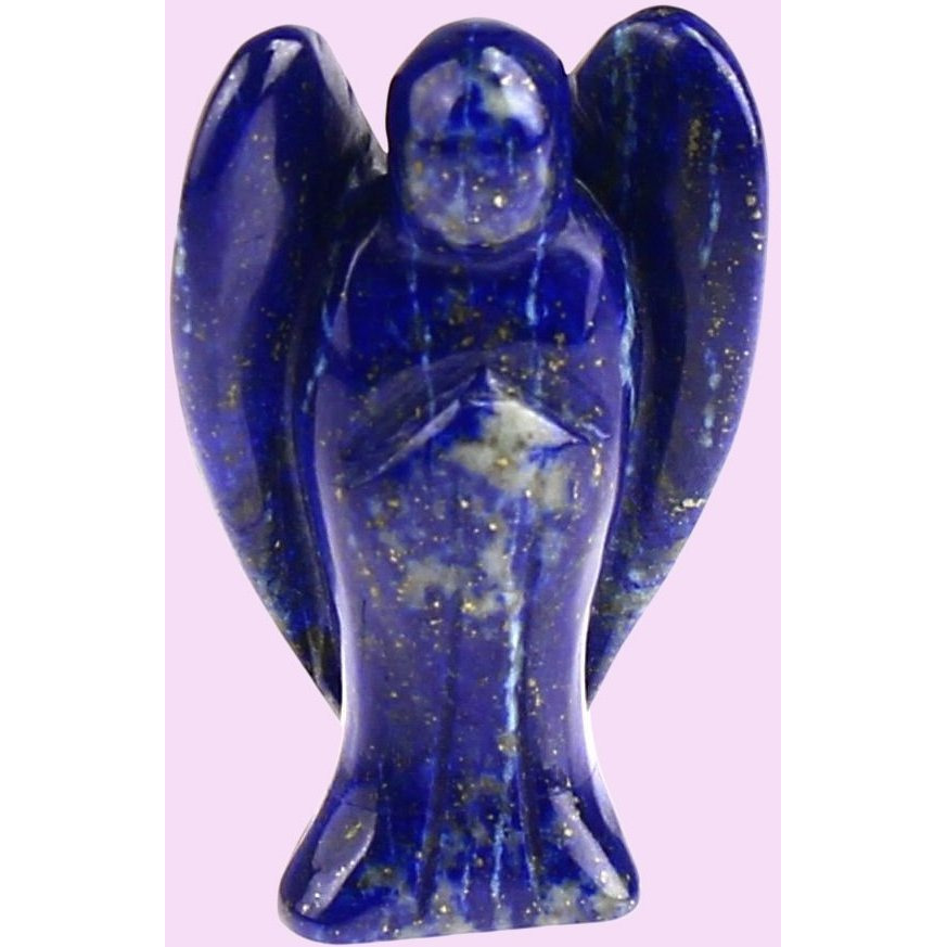 Winmaarc Lapis Lazuli Stone Carved Angel Reiki Spiritual Angel Gemstone Guardian Gift