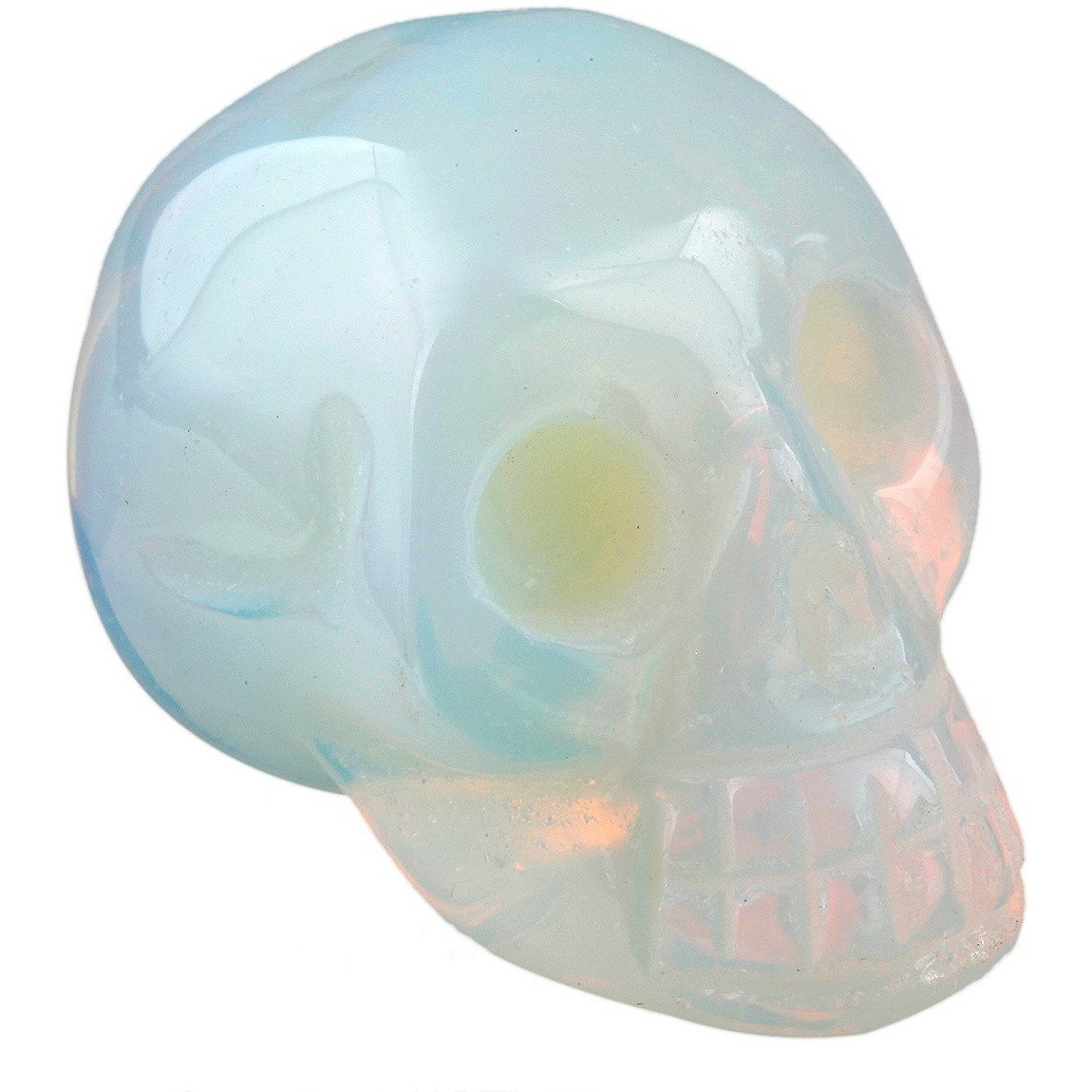 Winmaarc Healing Crystal Stone Human Reiki Skull Figurine Statue Sculptures 1.5