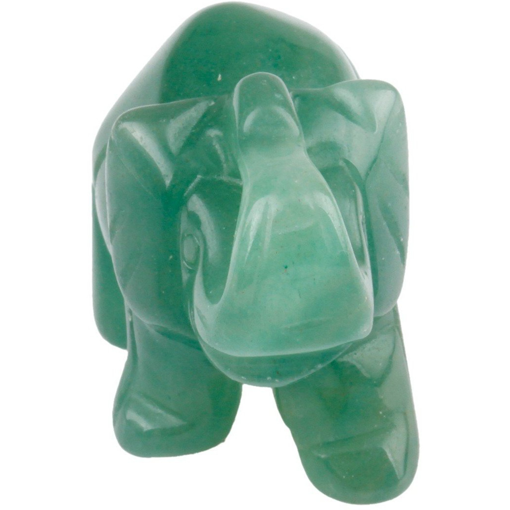 Winmaarc Healing Crystal Guardian Green Aventurine Elephant Pocket Stone Figurines Carved Gemstone 2