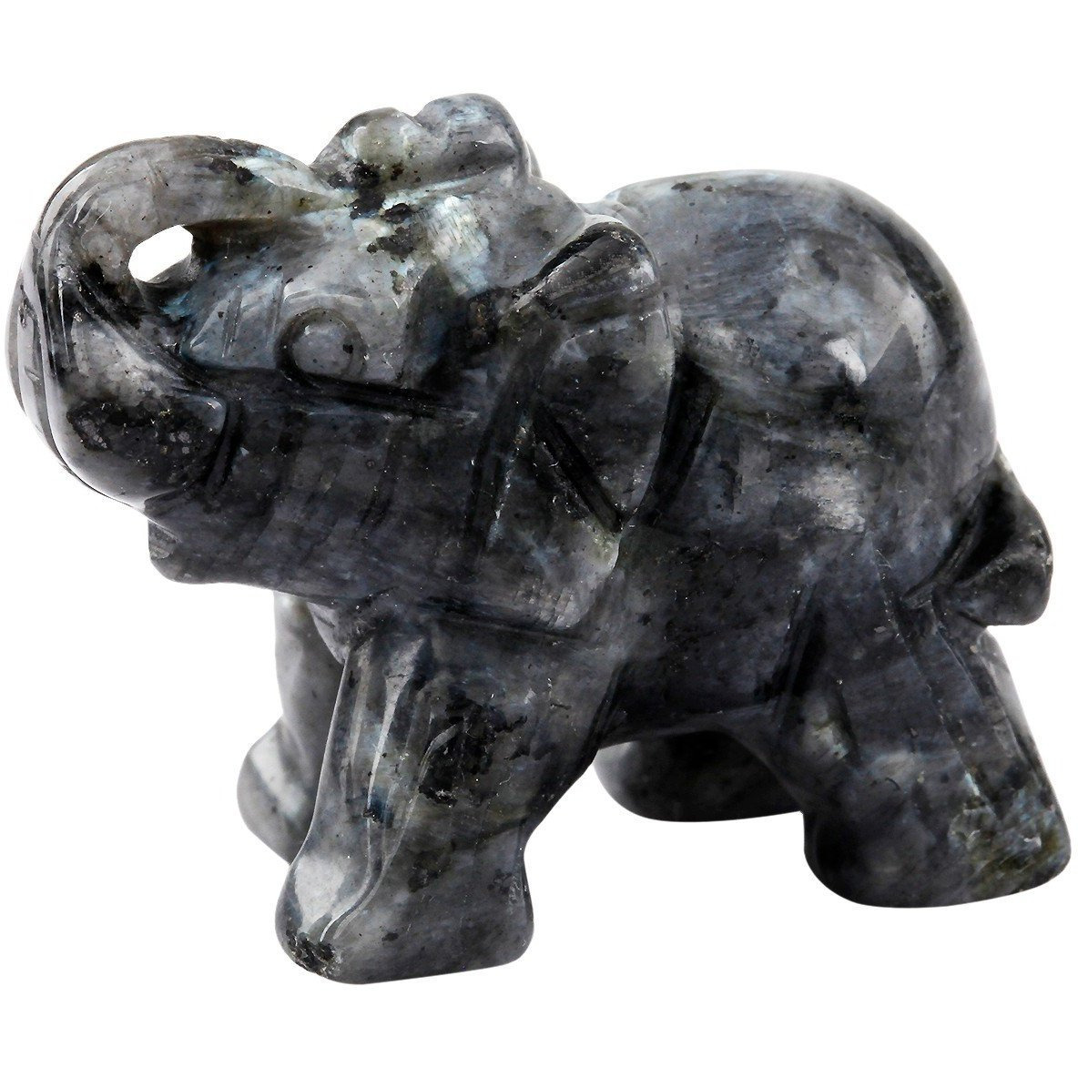 Winmaarc Healing Crystal Guardian Labradorite Elephant Pocket Stone Figurines Carved Gemstone 3