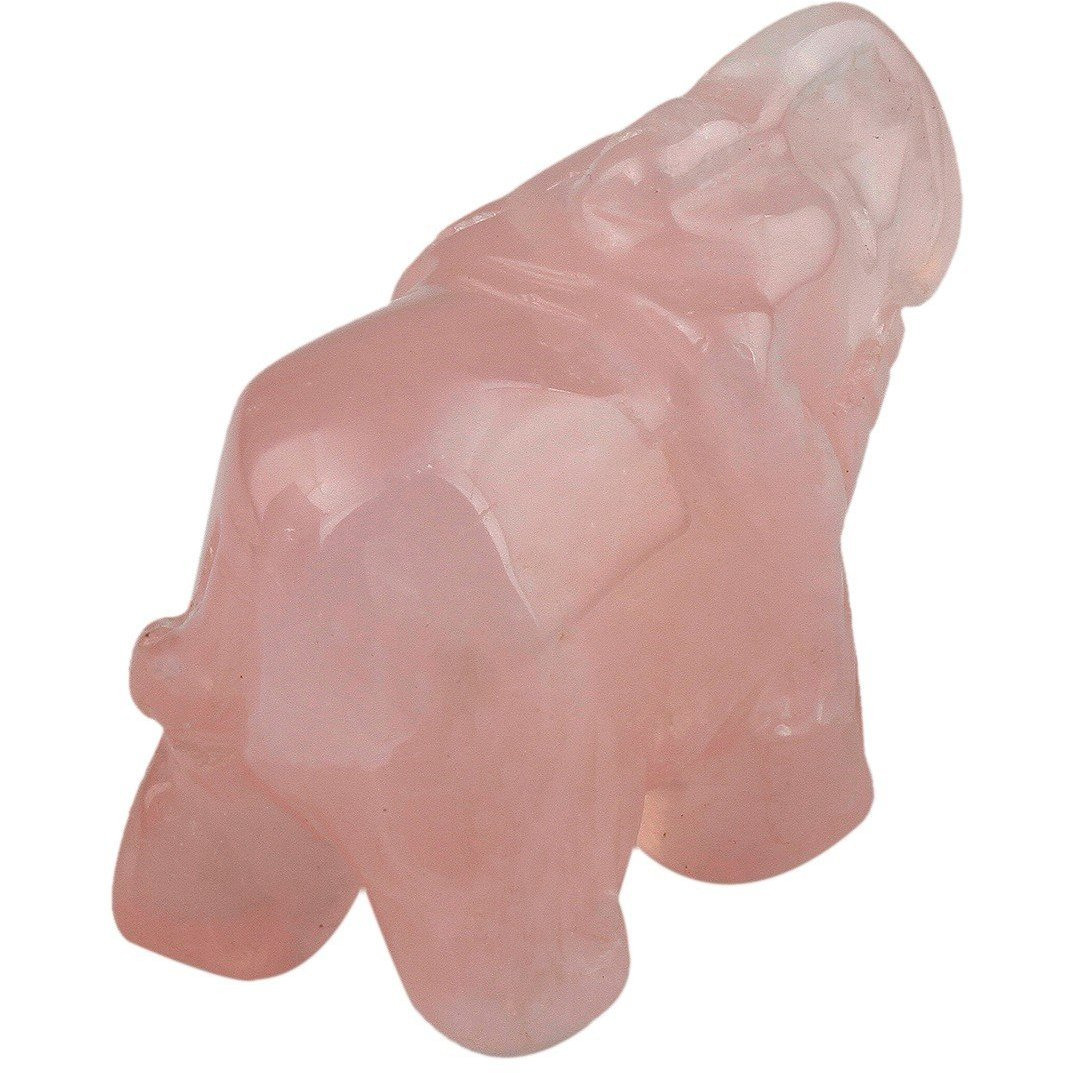 Winmaarc Healing Crystal Guardian Rose Quartz Elephant Pocket Stone Figurines Carved Gemstone 3