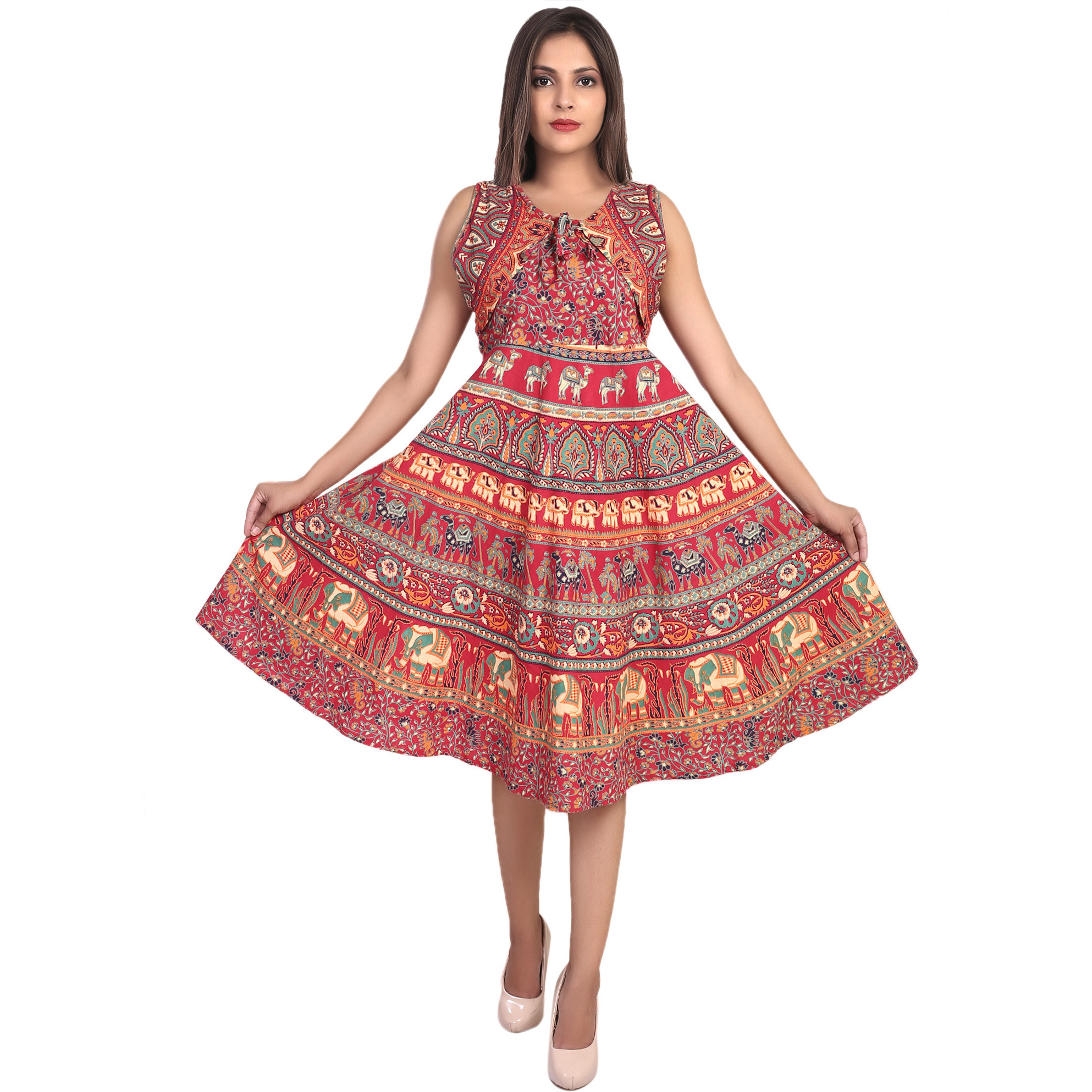 Buy Online Decot Paradise Women's Cotton Knee Lenth Dress - Zifiti.com ...