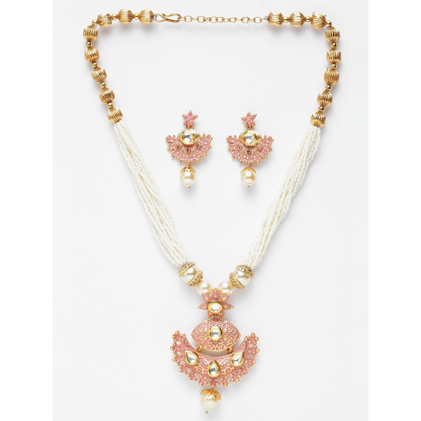 Pink Meena Necklace