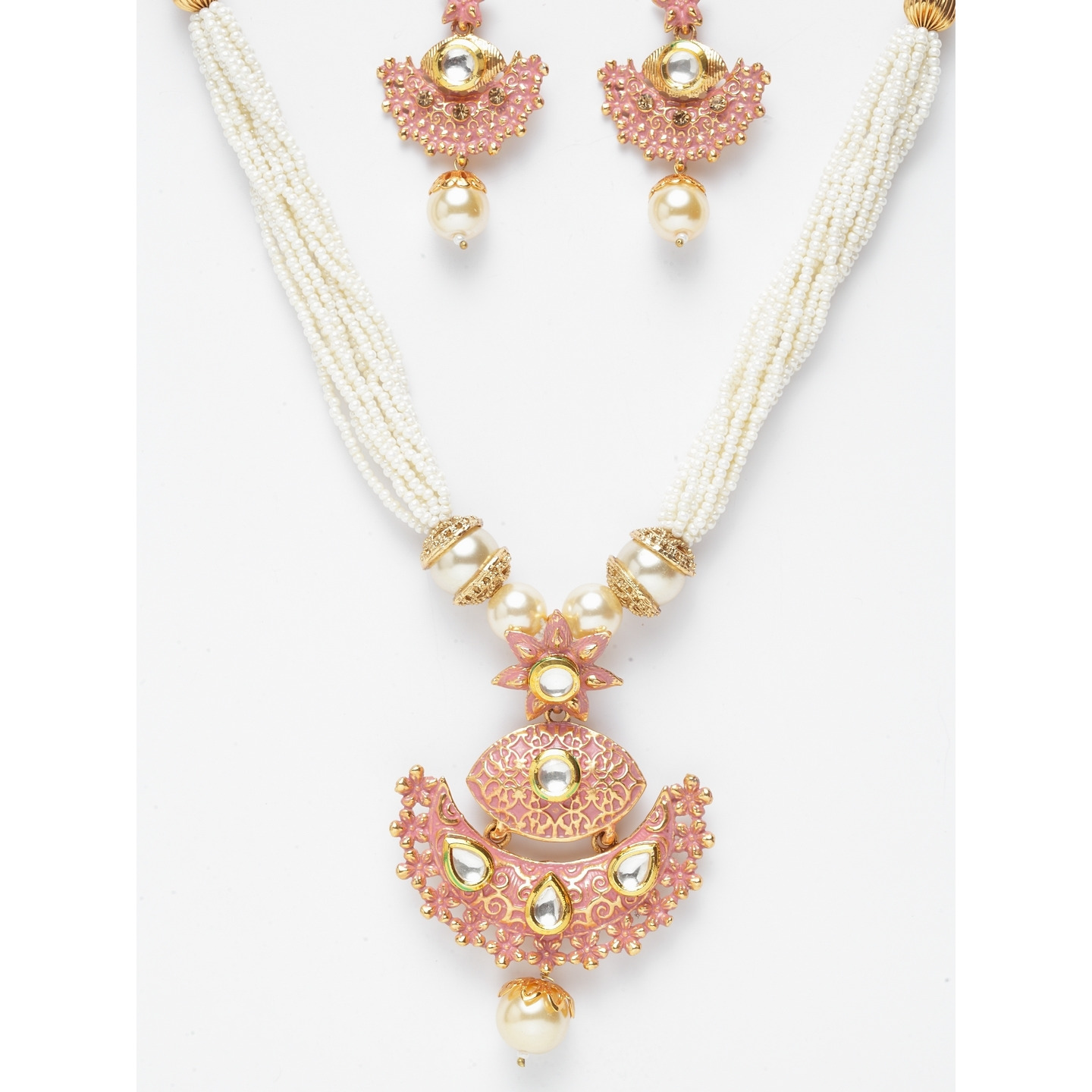 Pink Meena Necklace