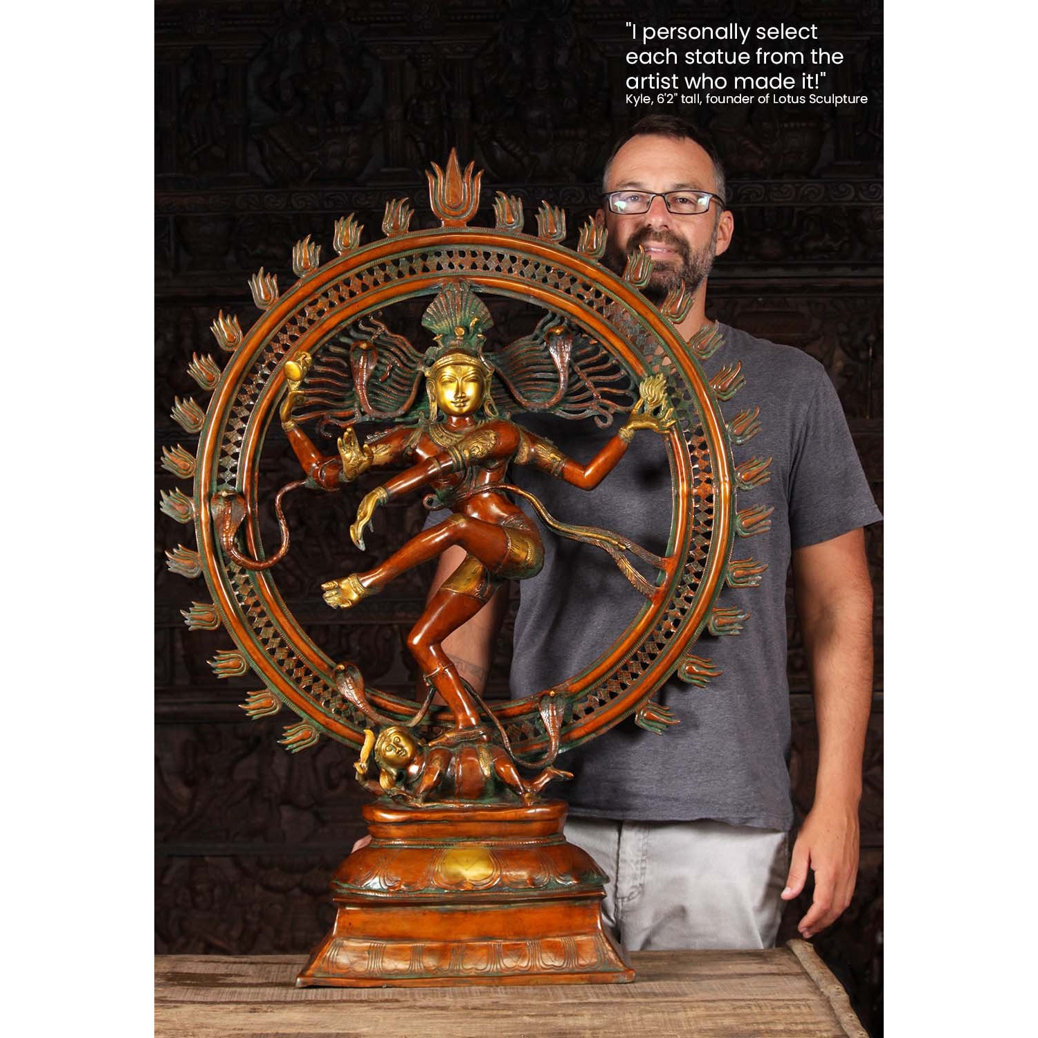 Brass Graceful Dancing Nataraja Statue 41 Inches