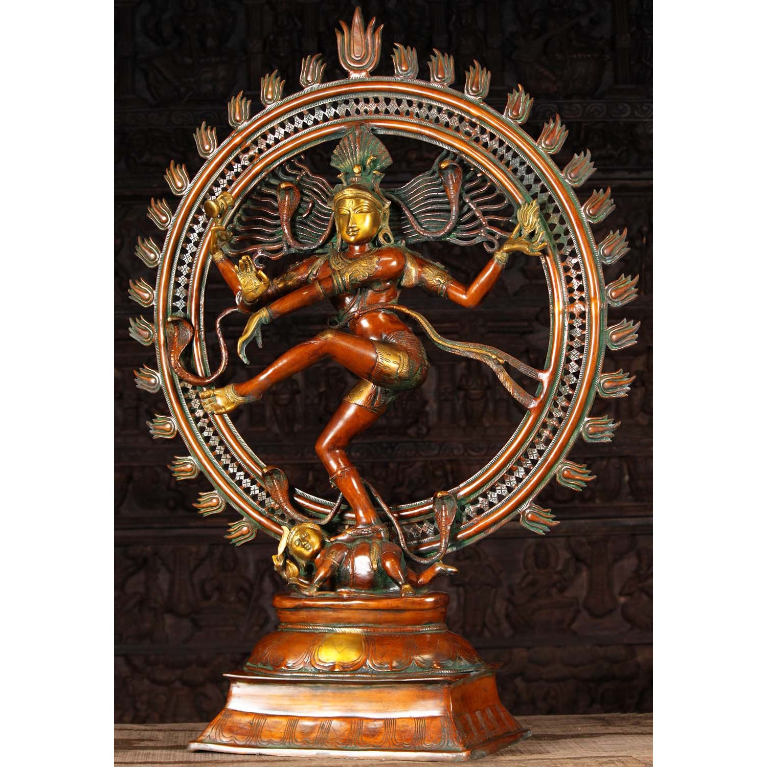 Brass Graceful Dancing Nataraja Statue 41 Inches