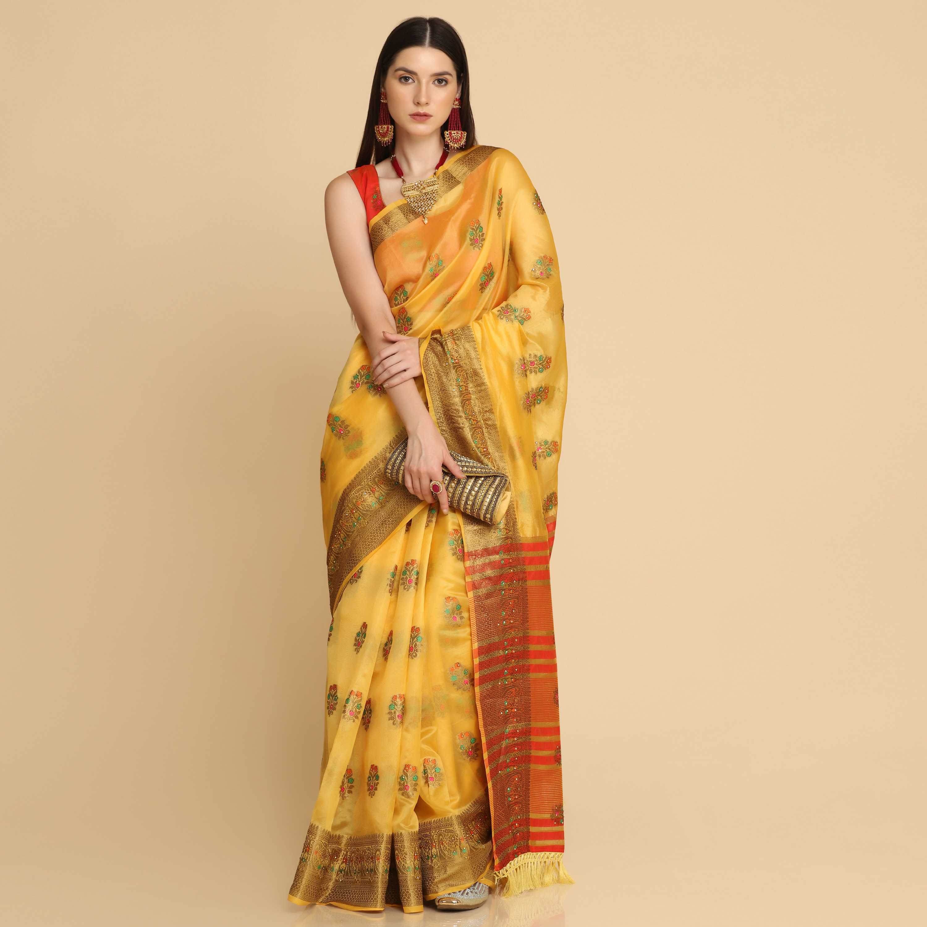 Asisa Natasha Organza Silk With Stone Work Saree