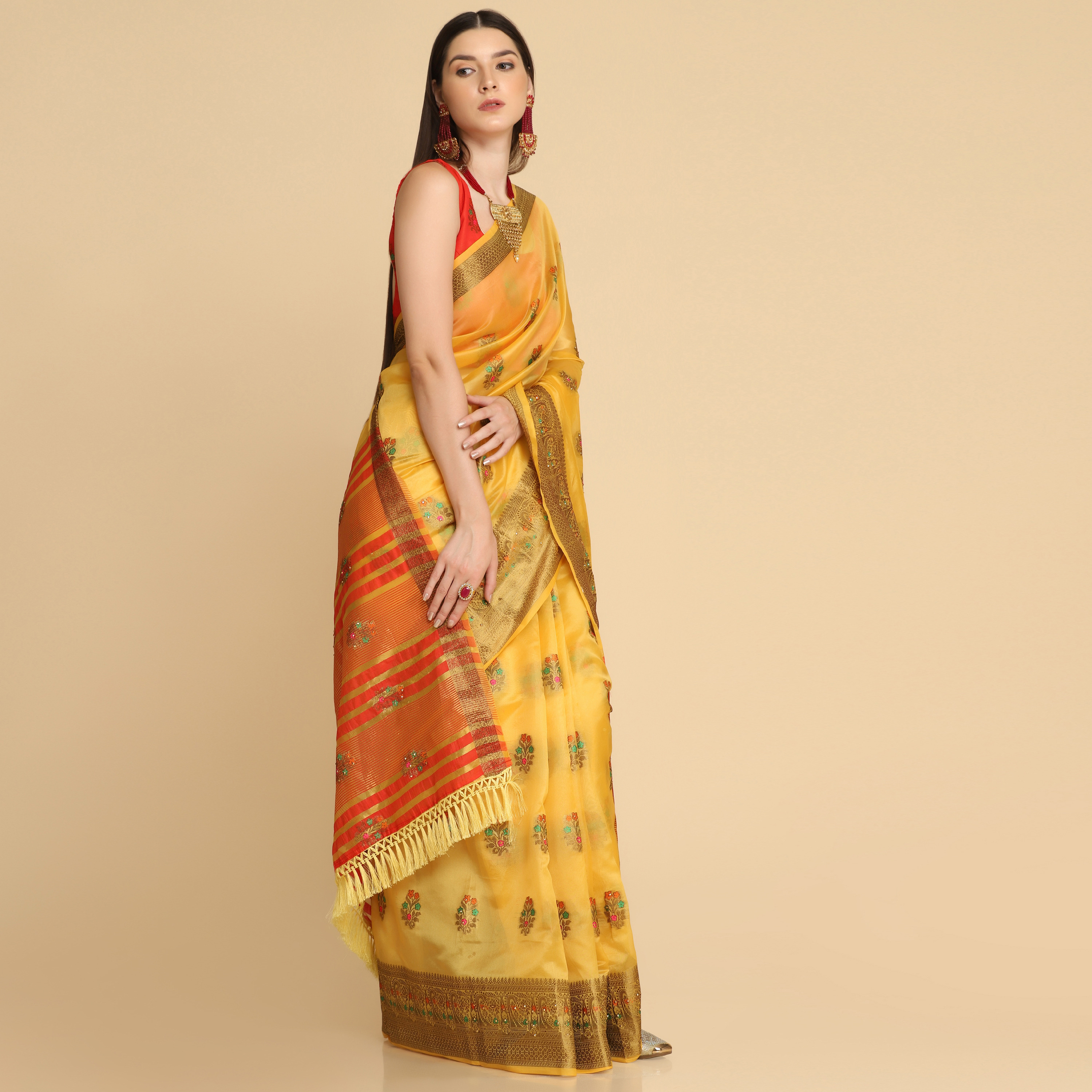 Asisa Natasha Organza Silk With Stone Work Saree