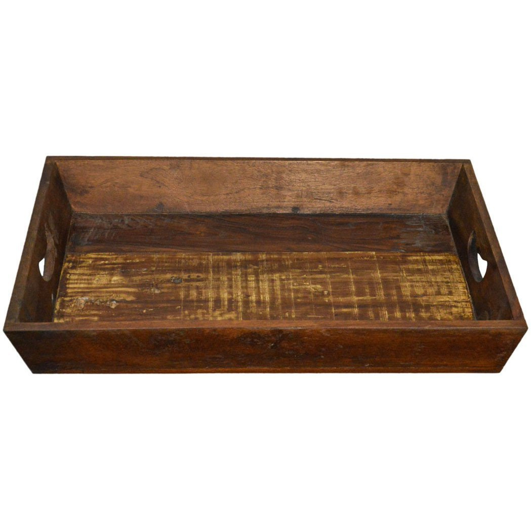 Rustic Natural Reclaimed Wood Farmhouse Tray