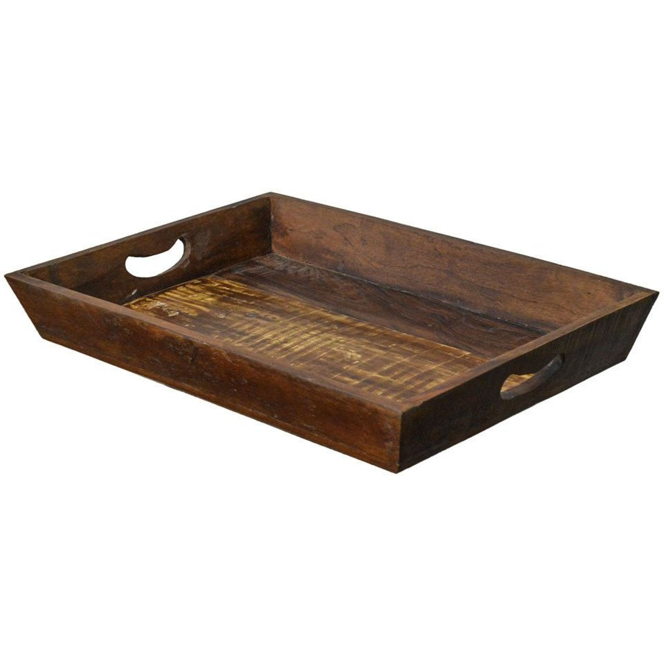 Rustic Natural Reclaimed Wood Farmhouse Tray