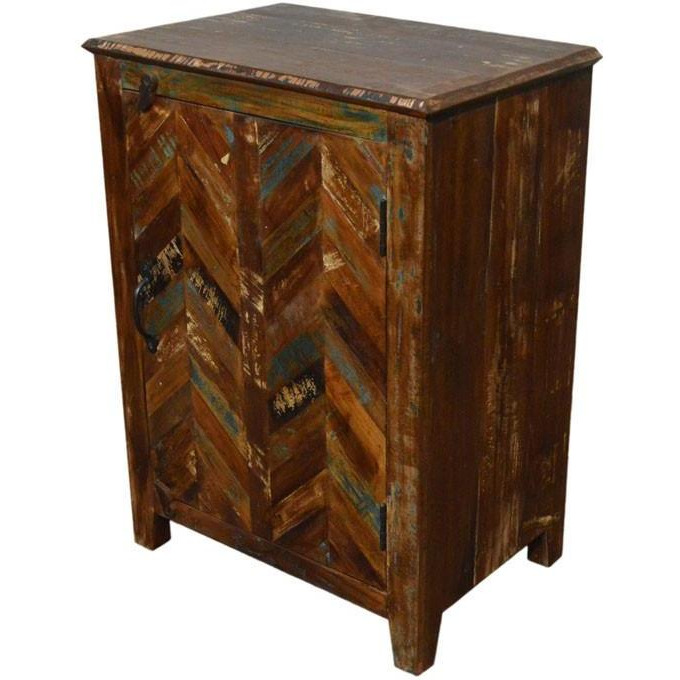 Reclaimed Rustic Night Stand Bedside Storage Cabinet