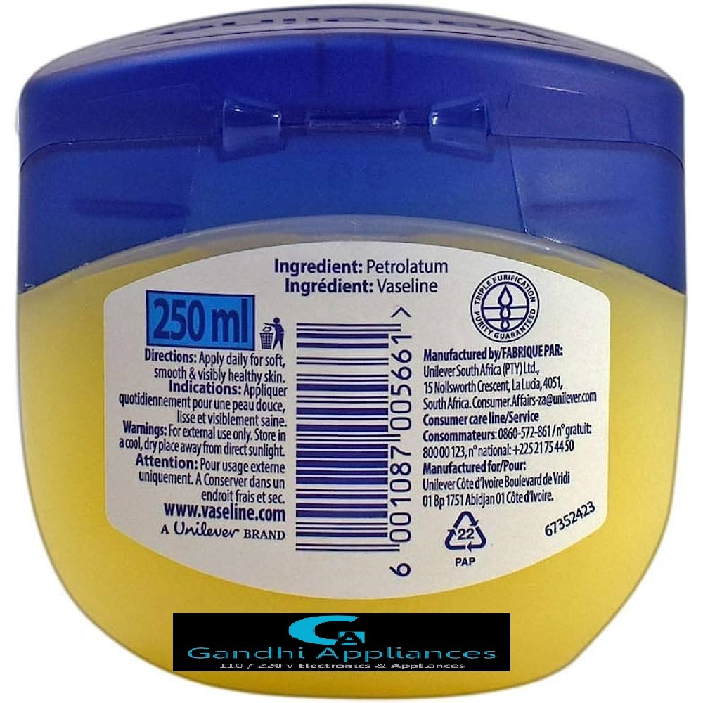 VASELINE BLUESEAL PURE PETROLEUM JELLY 250ML - ORIGINAL