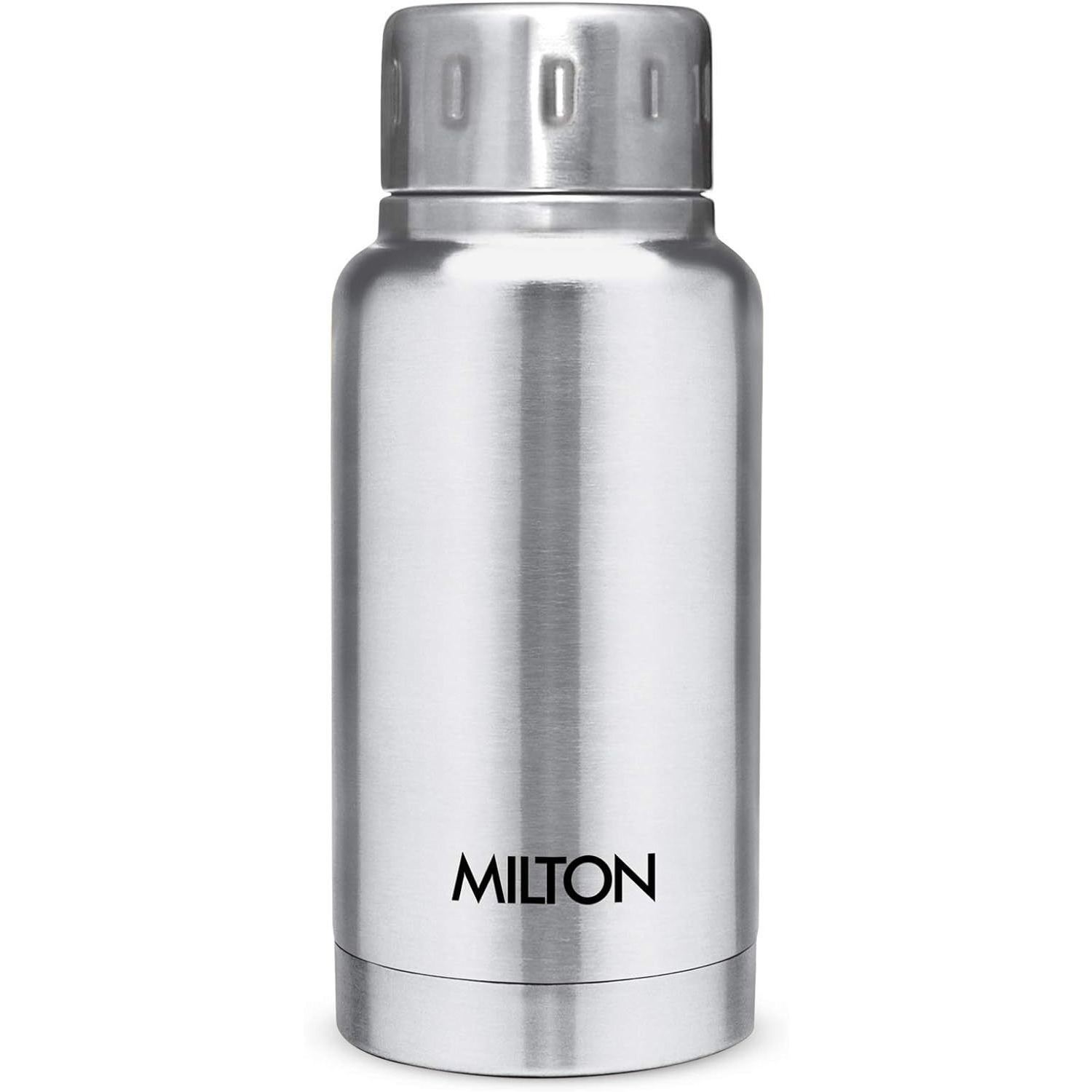 Milton Elfin 160, Double Wall Vacuum Insulated Flask, 160 ml | 5.4 oz | Hot & Cold Water Bottle, 18/8 Stainless Steel, Compact Flask, Durable Body, BPA Free, Leak-Proof Simple Screw Lid | Silver