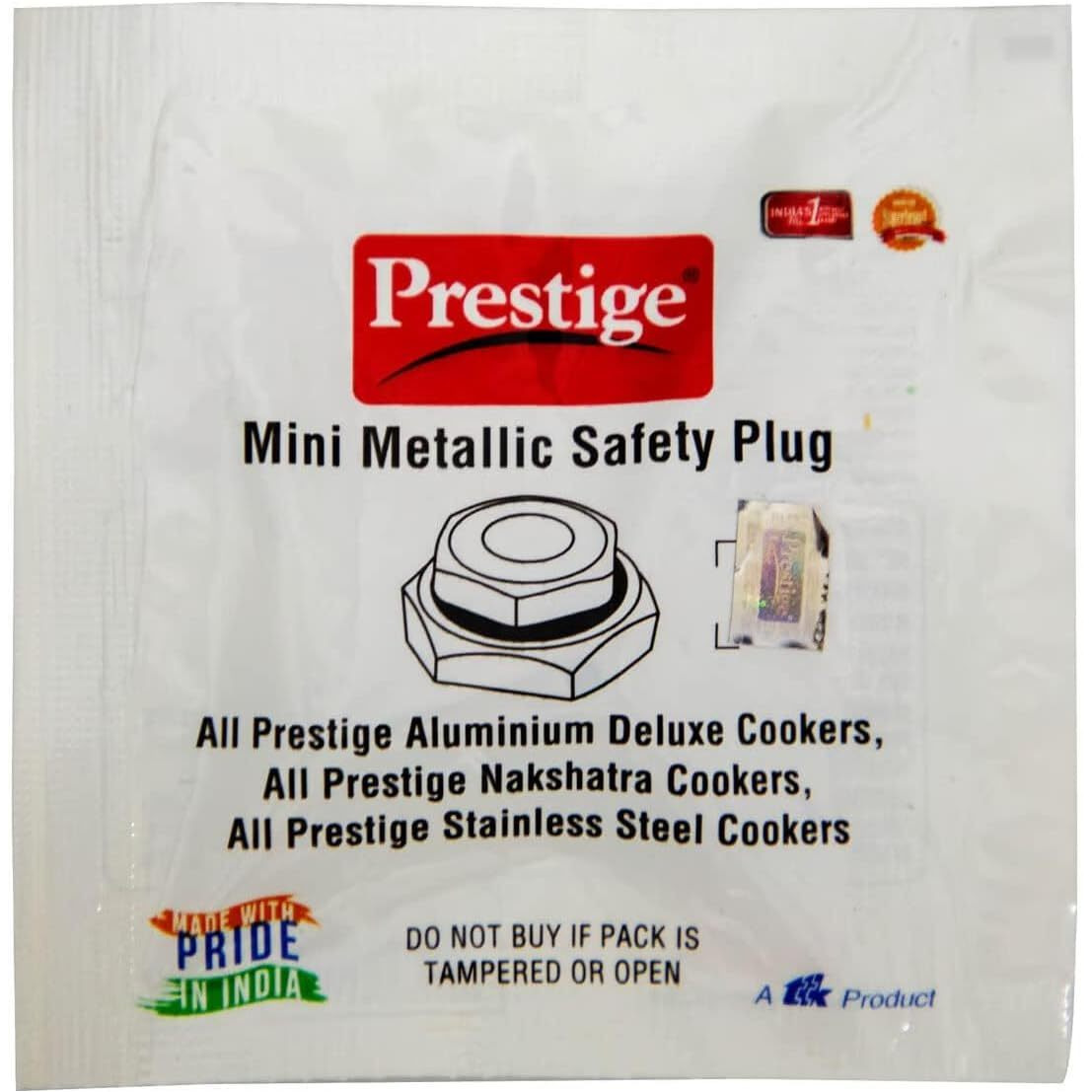 Prestige Safety plug for Deluxe, Deluxe Plus & Alpha Deluxe Pressure Cookers