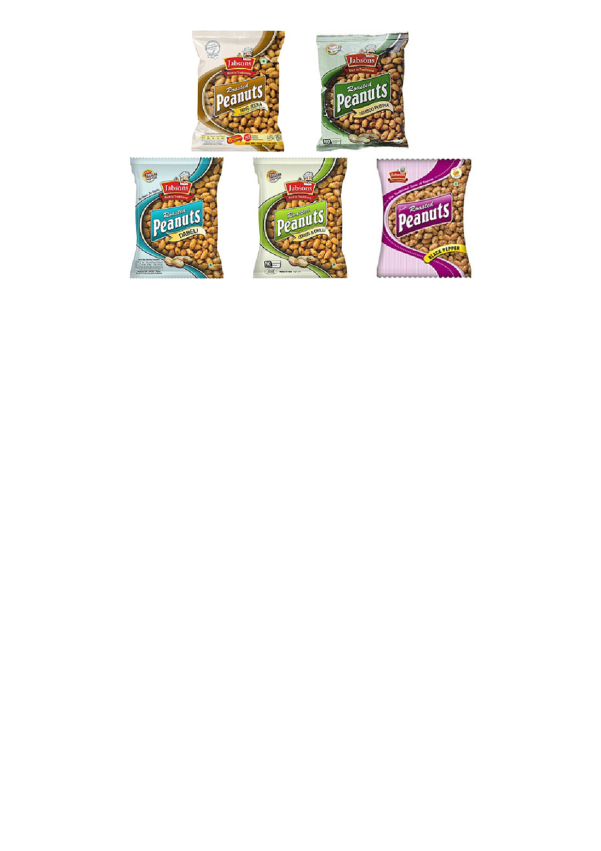 Jabsons Peanuts Variety Pack - 4 Items